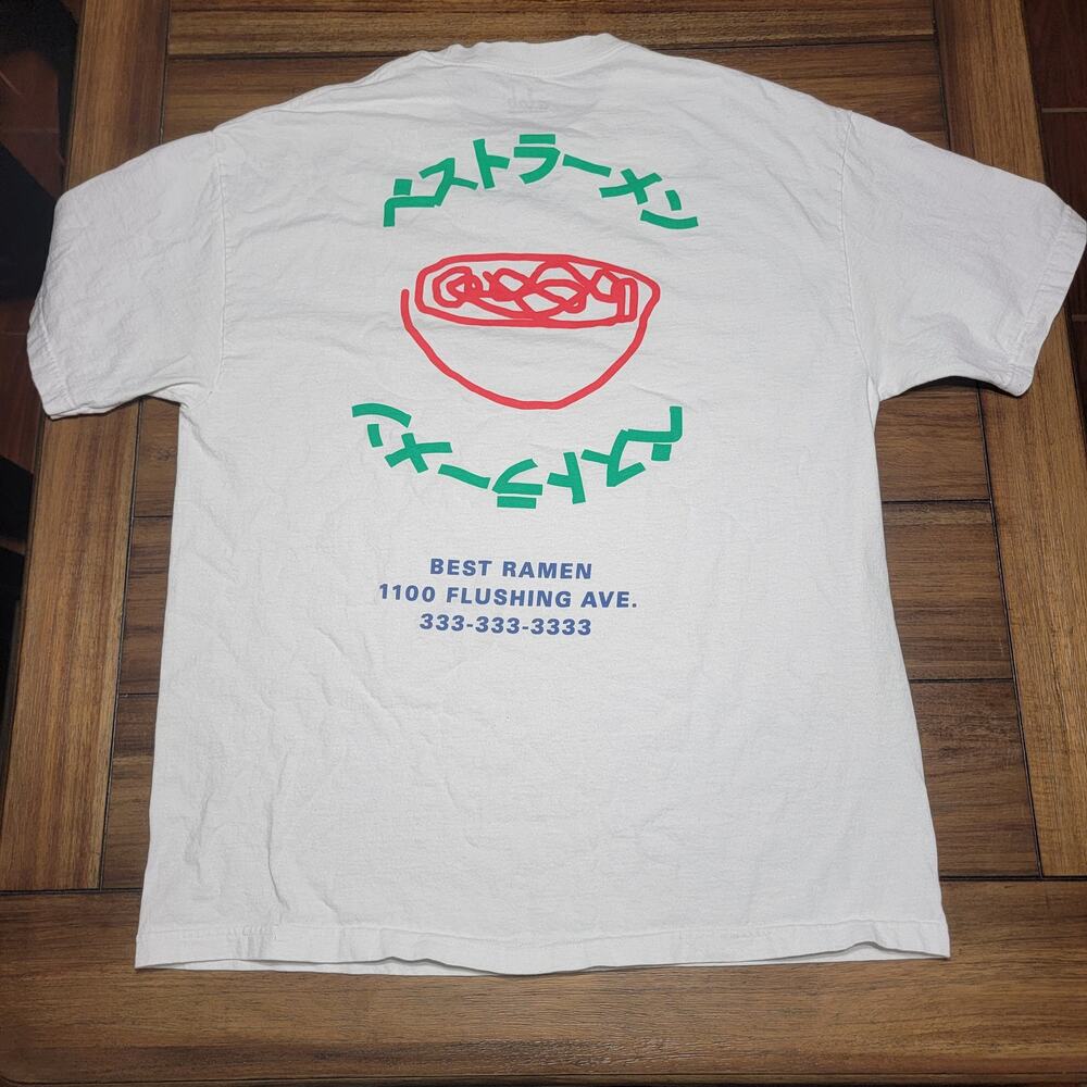 a.lab White Unisex Tee "Best Ramen" - Size XL